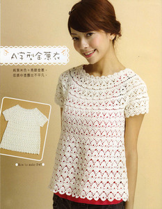 包邮量身定制 韩版手工钩织A字型金葱套衫 针织衫编织毛衣67