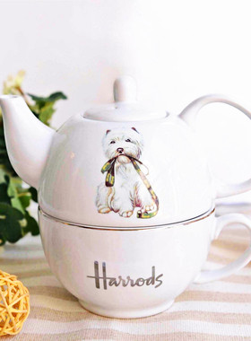 陶瓷杯套装哈罗斯英国伦敦出口harrods马克杯茶壶骨瓷欧式茶杯熊