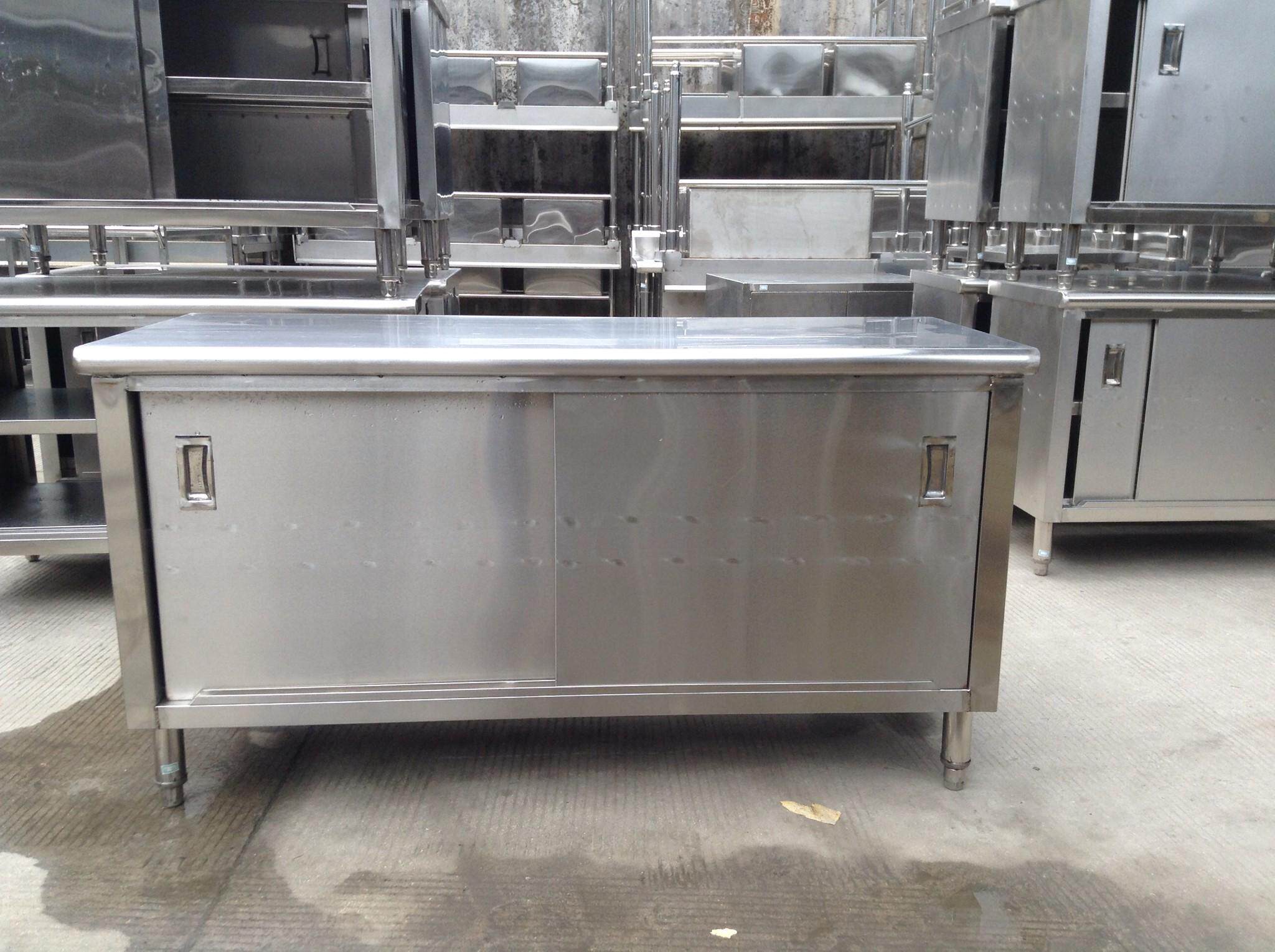 不锈钢 工作台打荷台案板台 储物柜 操作台单通打荷台1.2/1.5/1.