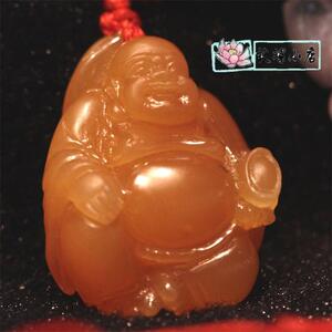 印尼金田黄石吊坠/满150元全国包邮