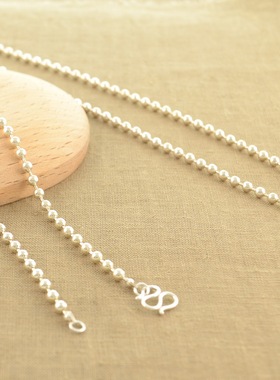 纯银时尚风长短项链小福