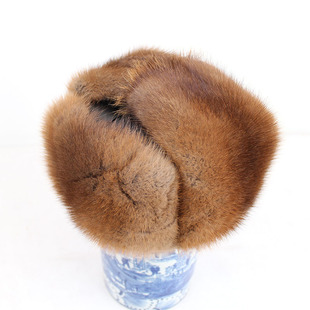 中华老字号马聚源皮草帽青根貂毛帽时尚休闲帽大众帽子