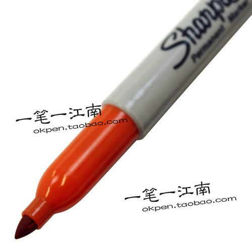 橙色记号笔 sharpie marker 美国产 1.0mm笔尖 AP环保认证
