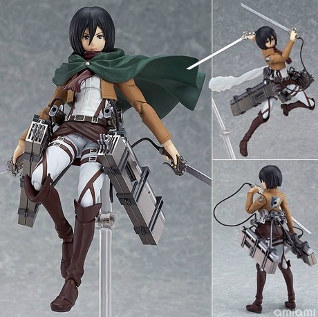 【孩仕宝】玩具模型 figma 可动人偶 进击的巨人 三笠阿克曼 正版