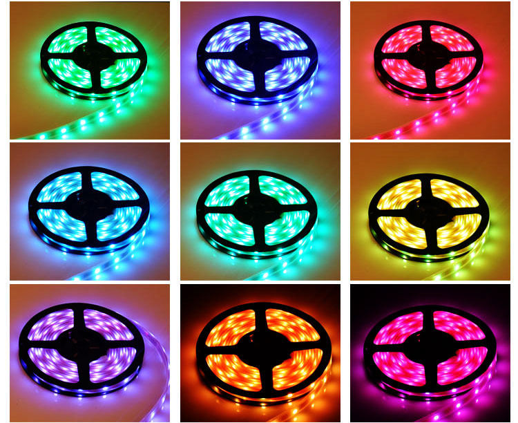 24v5050七彩变色货车滴胶led灯带