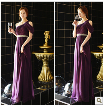 2020新款晚装单肩主持礼服红色结婚敬酒长款影楼婚纱照主题长裙女在类目 女装/女士精品, 婚纱/旗袍/礼服, 礼服/晚装中 - 来自Buy2taobao.com提供专业的淘宝代购服务