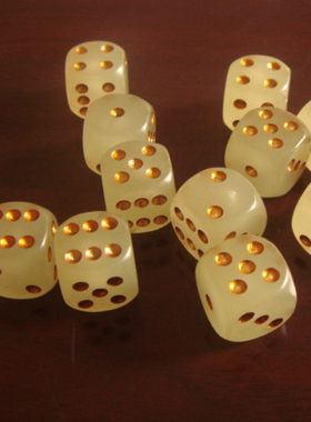 夜光骰子荧光色子筛子dice玩具
