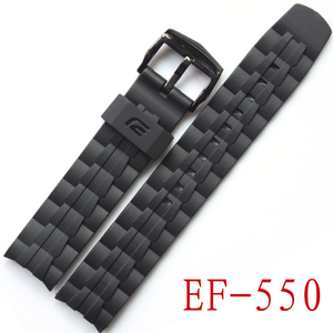 橡胶表带EF-550黑色树脂表带 手表配件 红牛橡胶表带-22mm