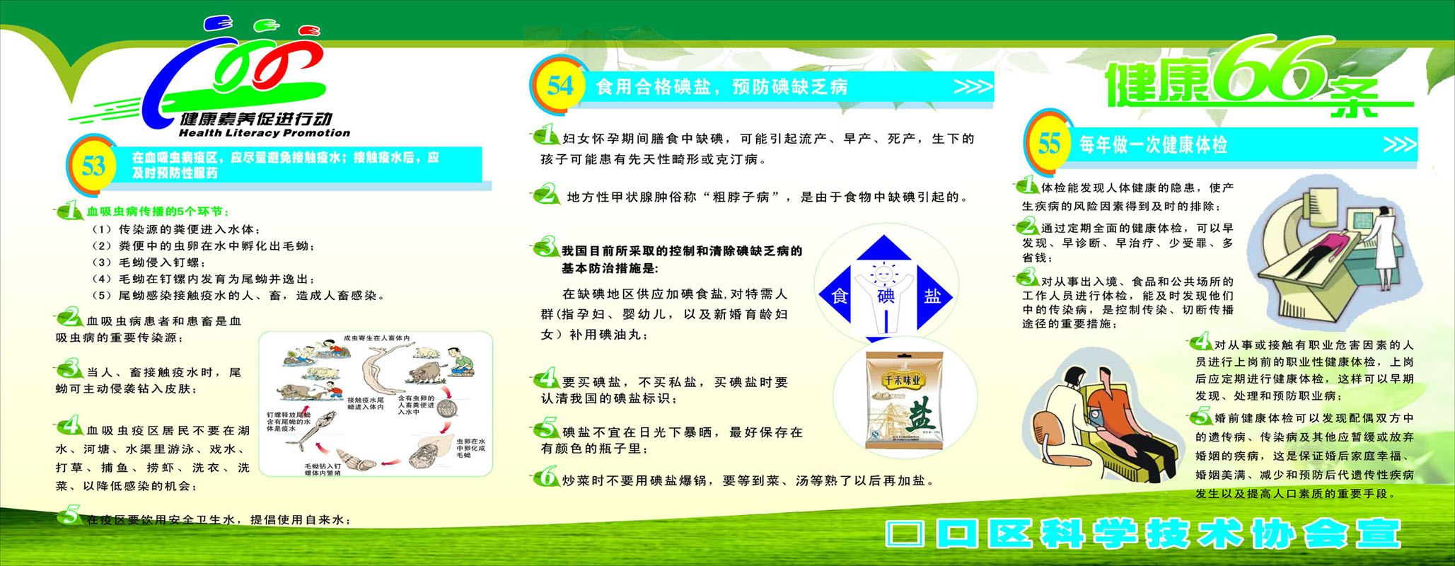 海报印制385海报展板素材355健康素养促进行动之健康66条53-55cdr