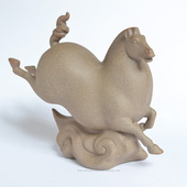 陶瓷工艺品马摆件紫砂汉唐马摆件十二生肖12 生肖马摆件家居饰品