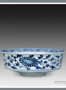 景德镇青花仿古瓷 大师仿制 精品美作 仿元青花鸳鸯莲池纹碗