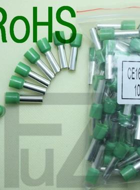 管型端子CE160018针型端子尼龙欧式 16平方绿色E16-18 100只/包