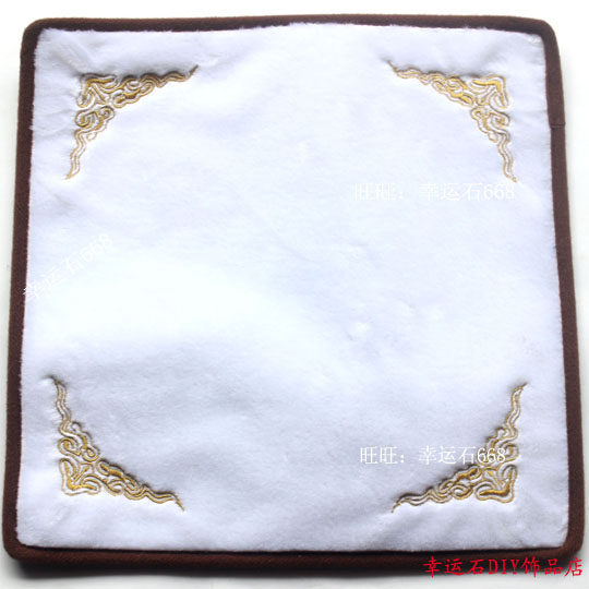 双面珠宝玉器专柜展示垫布看货布串珠水晶珠宝专用垫加厚绒布黑白