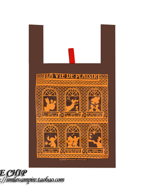 迪士尼限量款卡通购物袋咖啡色可折叠便携环保袋大手提袋牛津布