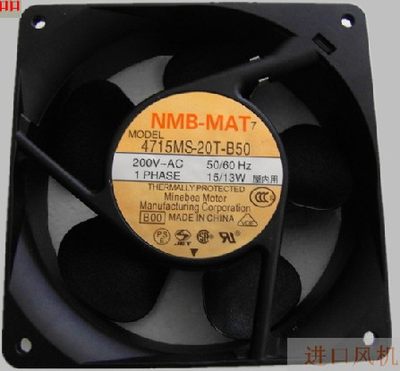 全新原装NMB-MAT7数控机床扇热风扇 4715MS-20T-B50 200V轴流风机