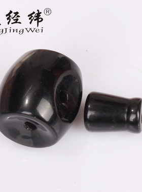 diy天然黑曜石雕刻散珠