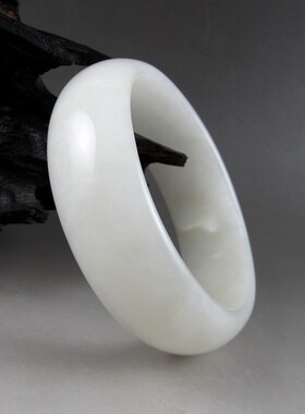 钱塘邮社   和田玉 白玉 手镯 送证 内径62mm