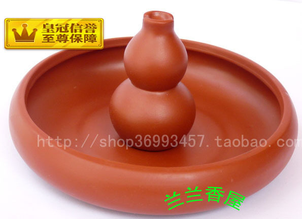 陶瓷12小时用品紫砂红泥盘香炉图片