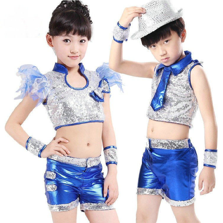 2026六一儿童表演服爵士舞男女童舞蹈服装亮片少儿现代舞表演服装