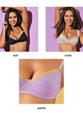 欧美无钢托文胸 超薄蕾丝面料缕空内衣 无钢圈 黑色紫色80A 85D