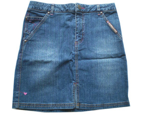 DAISY LOVERS兰色前开叉牛仔半身裙150-Q