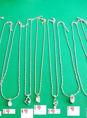 欧美风饰品锆石水晶短款项链