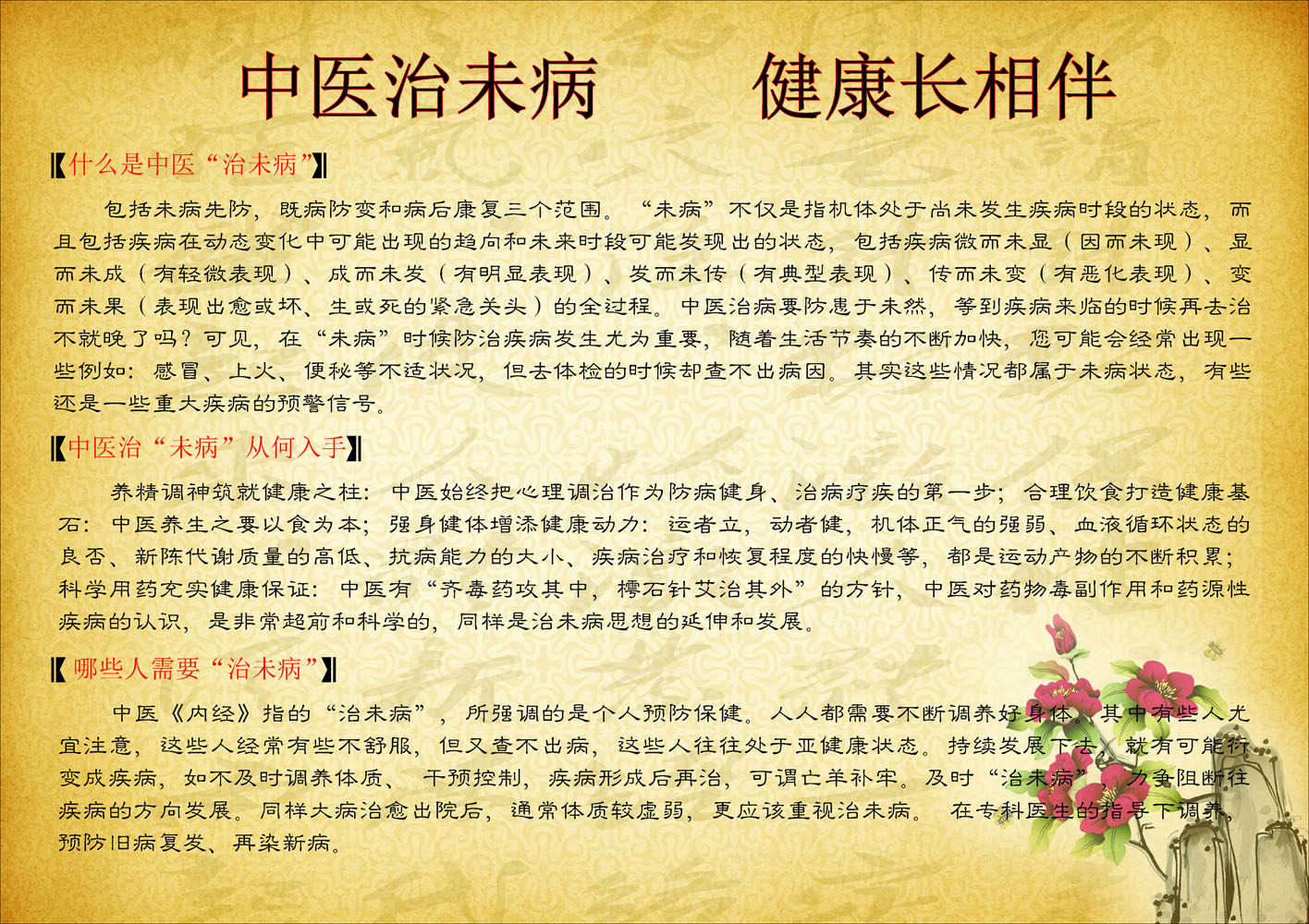 604海报印制海报展板素材18中医版面治未病定义适应人群