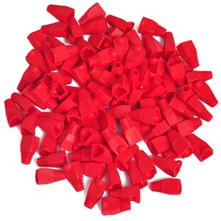 三堡（SANBAO） HS-008R 红色水晶头护套 100个/袋 PVC加厚型