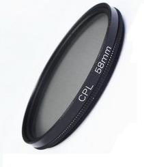 58mm 偏光镜 CPL 600D18 适用佳能550D 圆形偏振镜 劲辉