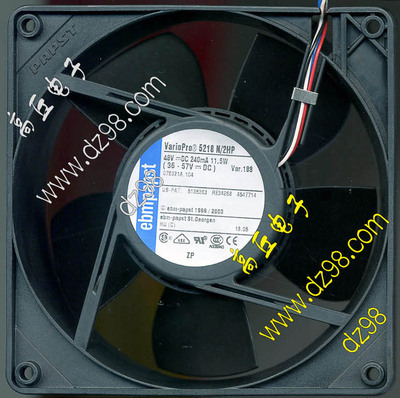 EBM PAPST 127毫米 48V 11.5W VarioPro 5218 N/2HP滚珠轴承风扇