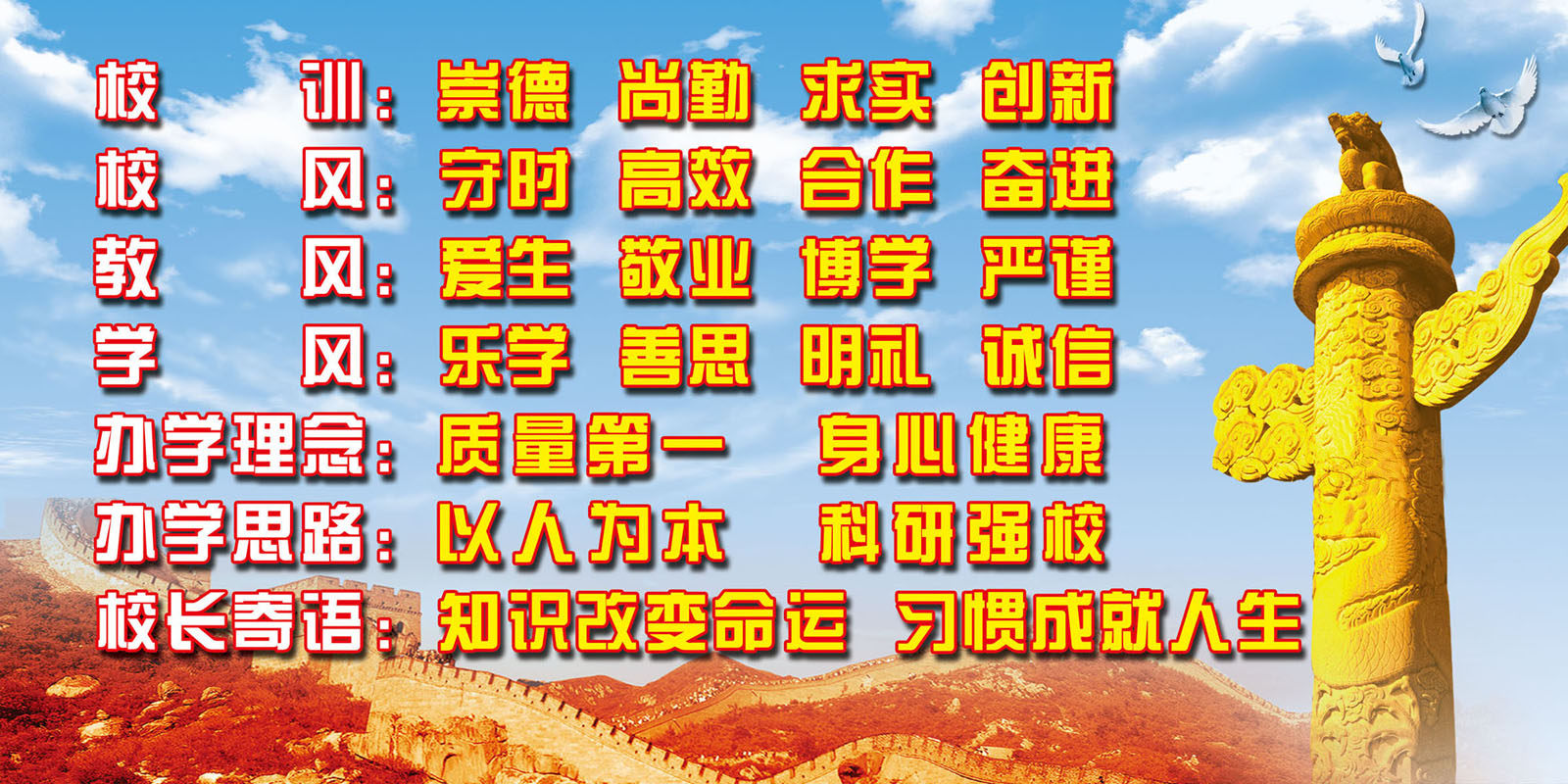 636海报印制海报展板素材446学校文化办学理念(1)