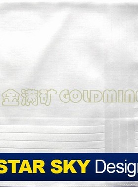 星曌迎中秋纯白色棉男女手帕手绢汗巾运动吸汗吸水挡灰游园SP1380