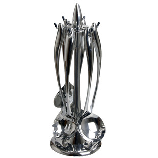 不锈钢旋转锅铲漏勺汤勺炊具收纳架置物架厨具架子锅勺挂架子