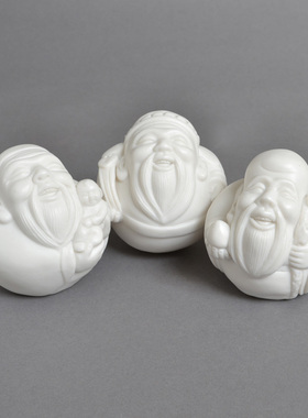 陶瓷寿星摆件工艺品礼物送老人