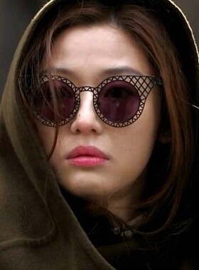 千颂伊同款金属许晴姐姐太阳眼镜