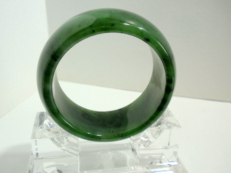 纯天然新疆和田玉碧玉手镯 贵妃手镯 【内直径56MM】特价