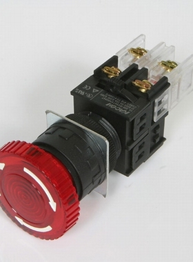 凯昆按纽 开孔22mm红色带LED灯24V 旋转复位急停开关K22-87R01