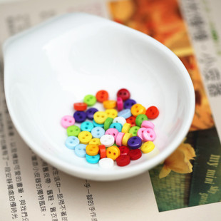 5元 DIY 迷你小扣子 手工拼布辅料 50颗 糖果色布童话纽扣