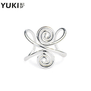 YUKI female silver jewelry 925 Silver ear Clip no ear holes invisible no pain language single vintage original elegance