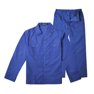 乔迪梦斯508夏季长袖工作服套装 男劳保服工程服工服蓝色大码印字