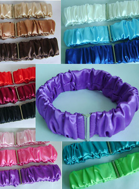 2016女士 韩版 腰带 绸缎腰封 糖果色裙带 香槟咖啡色宝蓝色米色