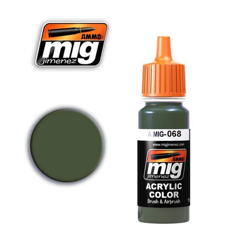 钢铁苍穹 AMMO MIG 水性漆 068 IDF以色列国防军战车绿1956 17ml
