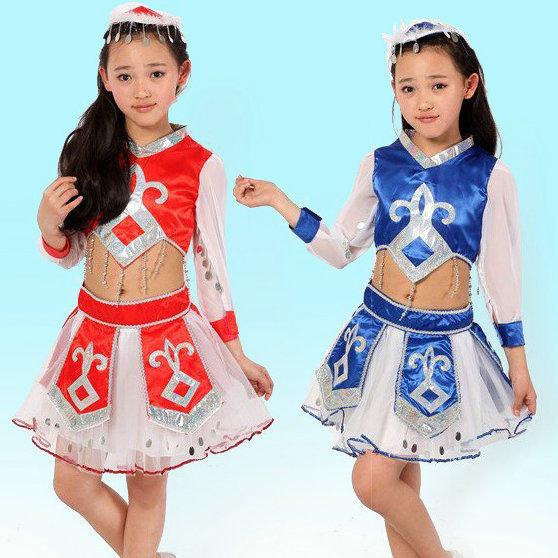 新款六一儿童节民族舞蹈服幼儿园民族风蒙古舞表演服儿女童送头饰,童装/婴儿装/亲子装,儿童演出服,淘宝优惠券,粉丝福利购,淘宝优惠卷