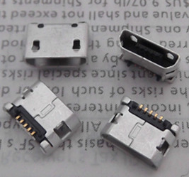 MicroUSB母座 Micro USB母接头 手机充电接口 插板直边