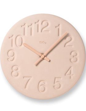 日本Lemnos Celite Design Clock 硅藻土 壁钟
