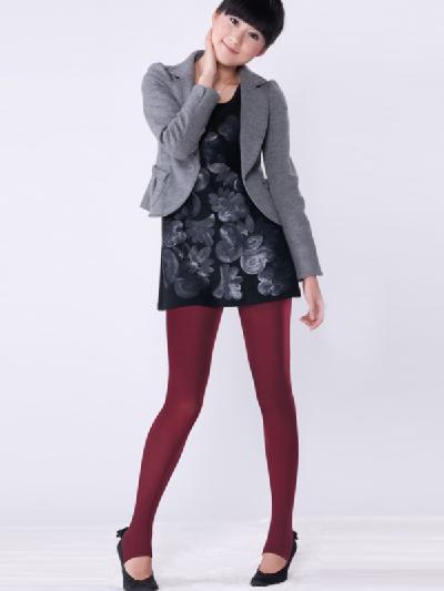 时尚天鹅绒踩脚袜