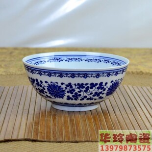 高温瓷4.5寸5寸6寸7寸多款 景德镇陶瓷青花瓷碗 龙纹 高脚碗 饭碗