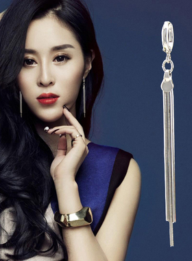 韩版流苏白金复古仙女长耳线