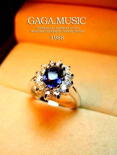 Ring with crystal, sapphire zirconium, wedding ring for bride, accessory, Korean style