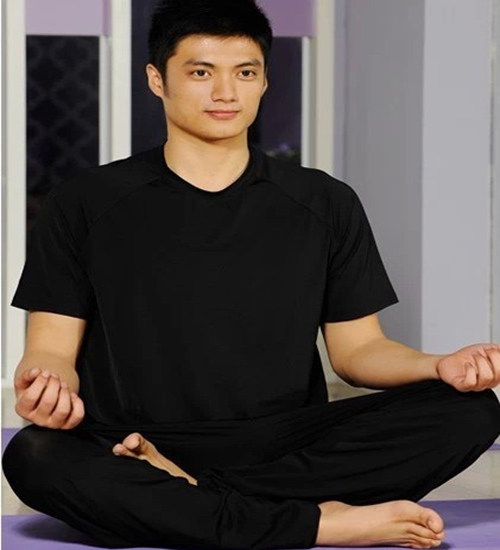 定制男士瑜伽服套装纯棉款式舒适图片